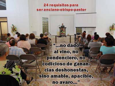 Imagen de la diapositiva 5 sobre el tema Constituyeron ancianos en cada iglesia, con la fotografía de una una congregación de la iglesia de Cristo en Bayamón, Puerto Rico y textos concisos.