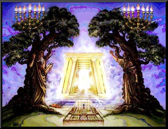Los dos testigos de la Trompeta Seis de Apocalipsis. Estos testigos son los dos olivos, y los dos candeleros que están en pie delante del Dios de la tierra.