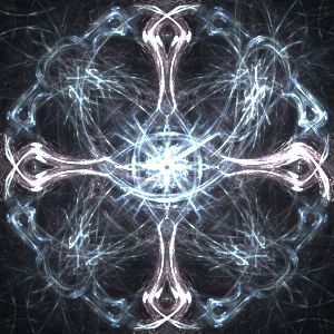 Un elegante fractal en azul de formas geométricas complicadas adorna el Índice N de temas bíblicos en eiditoriallapaz.org