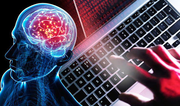 Esta gráfica del cerebro humano y el teclado de una computadora ilustra el tema La mente: Nuestra fantástica coputadora, usada para bien o para mal, en editoriallapaz.org.