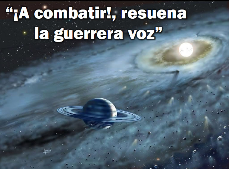 Himno en PDF "A combatir resueña la guerra voz". Title slide.