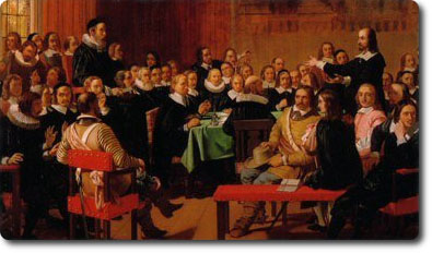Esta pintura ilustra el tema Protestantismo: su crecimiento espectacular en europa, en el Siglo XVI, en editoriallapaz.org