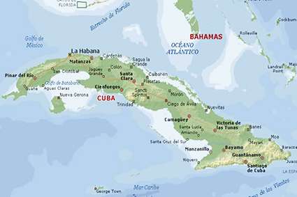 Este mapa de Cuba ilustra el tema En Cuba, la conducta vergonzosa de pastores mercaderes.