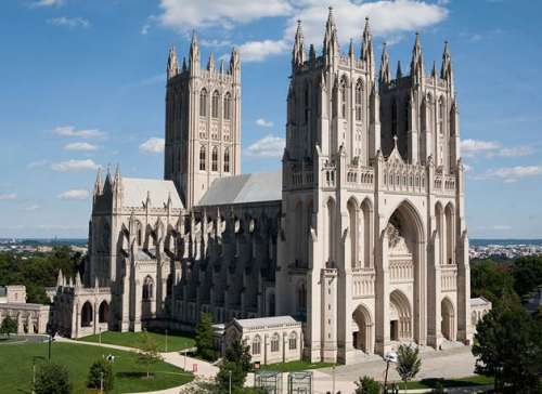 La catedral nacional de la Iglesia Católica Romana en Washington DC, USA
