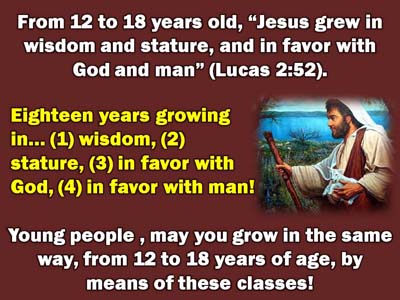 Slide 5, of Lesson 1, of the series The young Jesus Christ: His family-social-secular-religious world from twelve to thirty years of age.