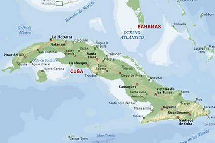 Este mapa de Cuba ilustra el tema En Cuba, la conducta vergonzosa de pastores mercaderes.