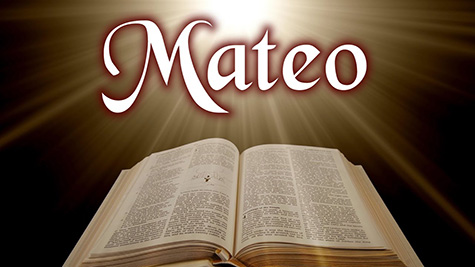 Gráfica que identifica el evangelio de Mateo para la Página con el texto y comentarios