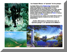 Gráfica miniatura de una diapositva PowerPoint sobre Los Campos Eliseos, el paraíso de los griegos.