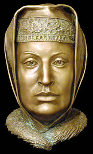 Una fotografía de una escultura de la Princesa Sofía Palaiologina, del Imperio Romano Oriental.