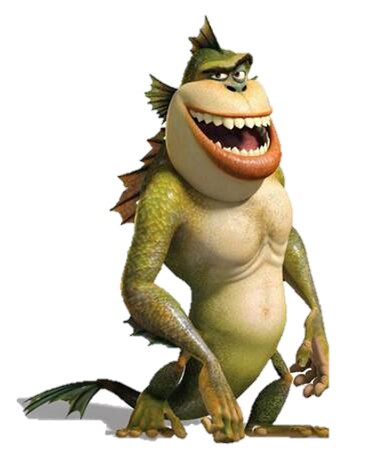 Pintura de un ser fantasioso que tiene aletas de pez, pies de sapo, torso y brazos de ser humano, manos de simio, quijada anchísima, boca exagerada con dientes humanos, y ojos humanos, todo en representación de las mutaciones del proceso evolutivo, según plantean los darwinianos.