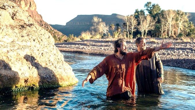Pintura que representa a Saulo de Tarso bautizado por Ananías.