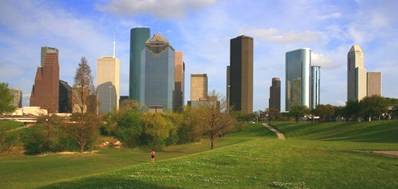 Fotografía del centro de la ciudad de Houston, Texas