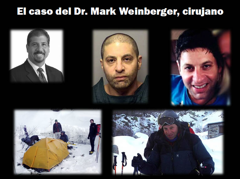 El cirujano Mark Weinberger acusado de cientos de cirugías innecesarias, desaparecido por cinco años, encontrado en Italia, extraditado, enjuiciado en Chicago y sentenciado a siete años de prisión. Profesional sin barreras.