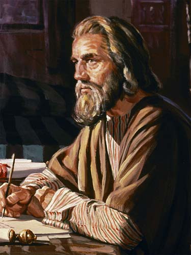 Esta pintura del apóstol Juan ilustra Comentarios bíblicos, el evangelio de Juan, en editoriallapaz.