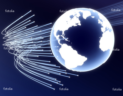 This graphic of a globe of the Earth with electronic signals flowing to it illustrates the Dewayne Shappley Report for September, 2014.