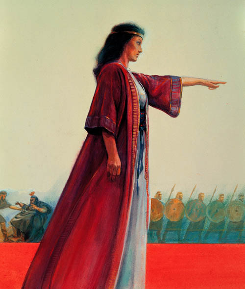 Esta pintura de la jueza y profetisa Débora identifica El ministerio de la mujer, por el Dr. Pablo Caballero- Análisis, en editoriallapaz.org.
