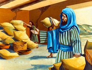 Esta pintura de un antiguo alfolí donde los israelitas guardaban el diezmo de los granos que consechaban ilustra el tema Los diezmos del Antiguo Testamento fueron abolidos; rigen nuevas leyes para la iglesia bajo el Nuevo Testamento, en editoriallapaz.