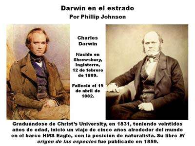 Dos gráficas de Charles Darwin, con datos breves biográficos, ilustran Darwin en el estrado, Capítulo Dos, la sección sobre La selección natural como hipótesis, once imágenes para clases o conferencias, en editoriallapaz.