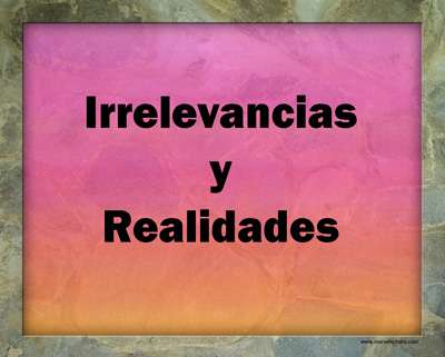 Un cuadro multicolor con las palabras en letra grande Irrelevancias y realidades introduce el mensaje del mismo nombre, cuyos personajes imaginarios Epi y Salome, pareja de adultos jóvenes, contienden con el predicador sobre lo irrelevante y lo relevante, lo real y lo ficticio, evidencias en pro y en contra de la existencia de Dios, la inspiración de la Biblia y la existencia o no existencia de una Realidad espiritual.