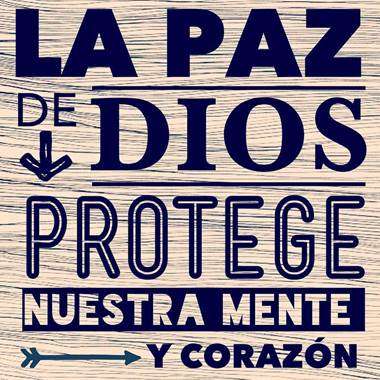 Una gráfica que ilustra el tema La paz de Dios protege nuestra mente y corazón