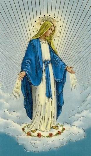 Pintura que representa a la virgen María como la Reina del Cielo, conceptualización no bíbliica.