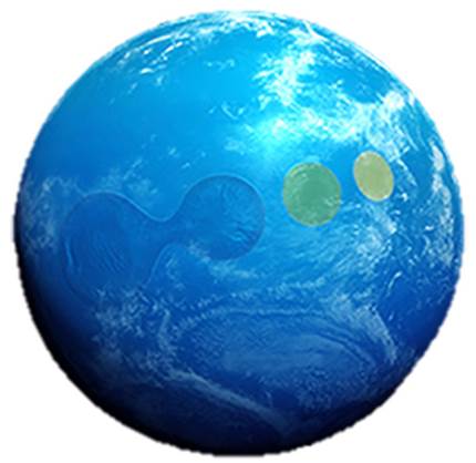 Gráfica de un globo de azules del planeta Tierra, no definidos los continentes, para el tema La normalidad engañosa.